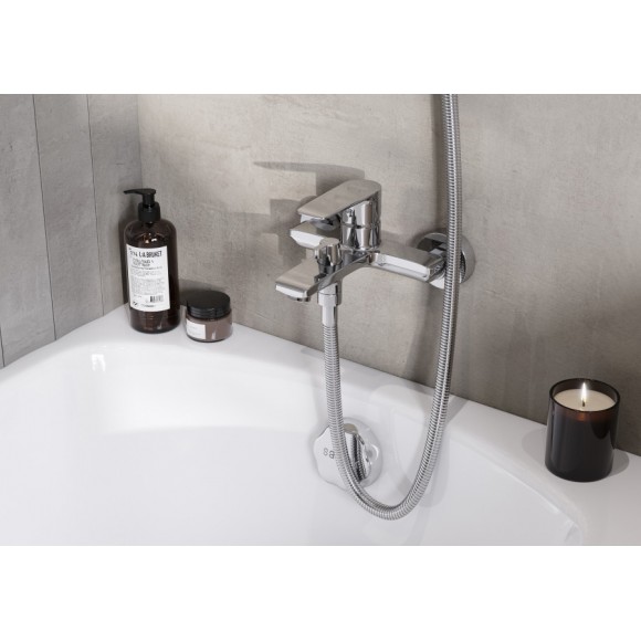 Смеситель Santek Арма для ванны c душем однорычажный, поворотный излив, хром WH5A10007C001