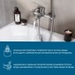 Смеситель Santek Арма для ванны c душем однорычажный, поворотный излив, хром WH5A10007C001