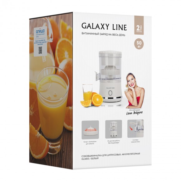 Соковыжималка аккумуляторная белая Galaxy LINE GL 0855