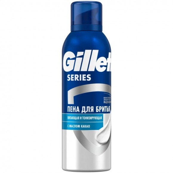 Пена для бритья питающая и тонизирующая Gillette Series, 200 мл