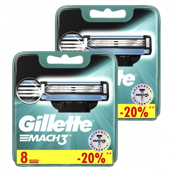 Сменные кассеты для бритья Gillette Mach3 (16 шт)