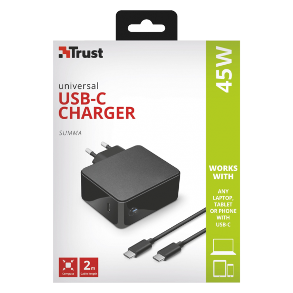 Зарядное устройство Trust Summa 45W USB-C