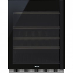 Винный шкаф встраиваемый SMEG CVI638LN3 черное стекло