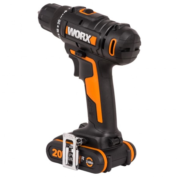 Дрель-шуруповерт аккумуляторная WORX WX100.2 + 2Ач х2 + ЗУ 0,4А + сумка