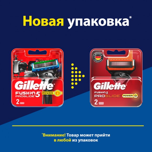 Годовой запас сменных кассет для бритья Gillette Fusion5 ProGlide Power, 6+6 (12 шт)