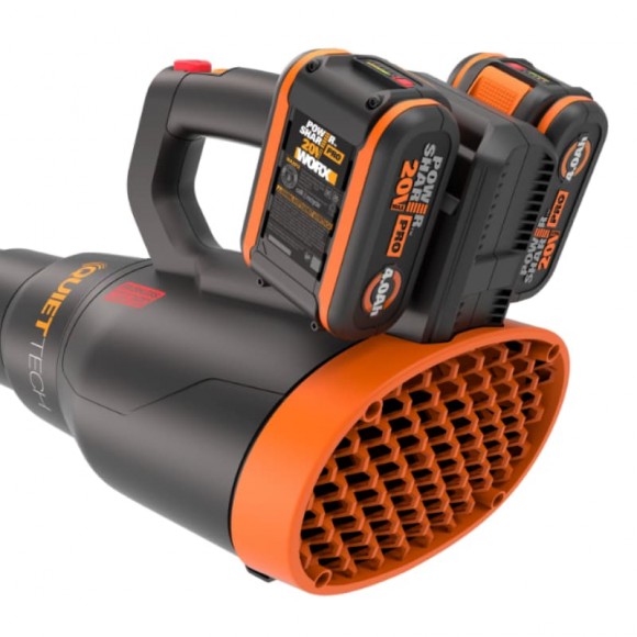 Воздуходувка аккумуляторная бесщеточная WORX WG581E + 4 Ач х2 + ЗУ 2x1A