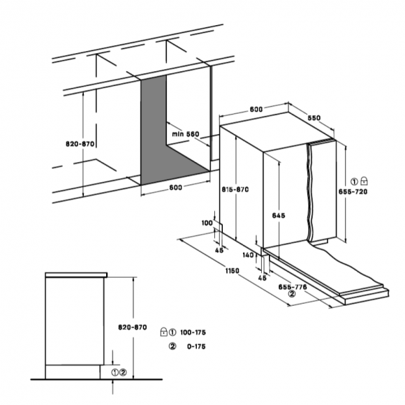 Встраиваемая посудомоечная машина VARD VDI613L