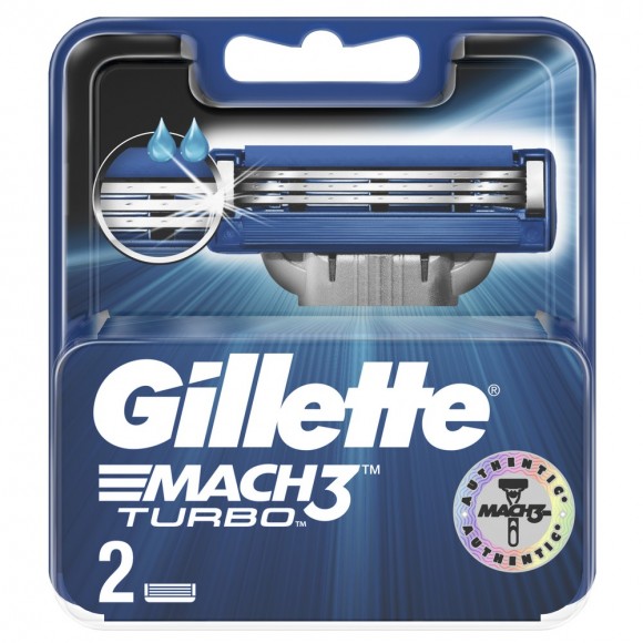 Сменные кассеты для бритья Gillette Mach3 Turbo 3D, 2 шт