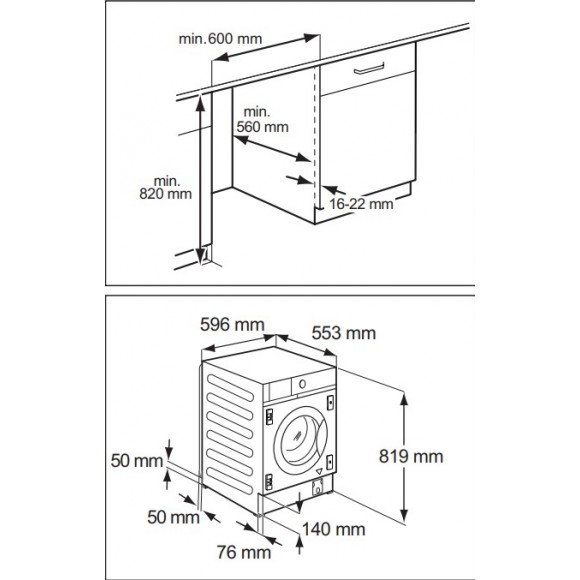 Стиральная машина встраиваемая  с фронтальной загрузкой AEG L8FBE48SCI