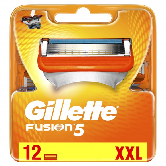 Сменные кассеты для бритья Gillette Fusion5, 12 шт