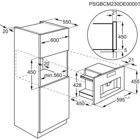 Кофемашина встраиваемая AEG KKB894500B