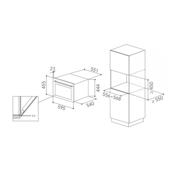 Комбинированный духовой шкаф с функцией пара KitchenAid, KOQCX 45600