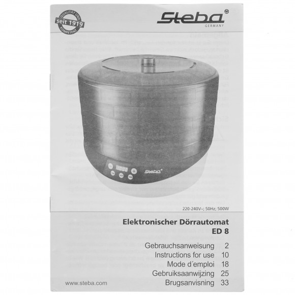 Сушилка для овощей и фруктов Steba ED 8