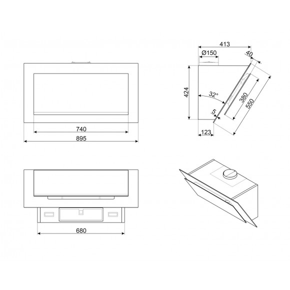 Вытяжка SMEG KV194G