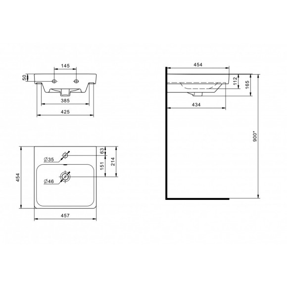 Раковина Santek "Адриана-45"