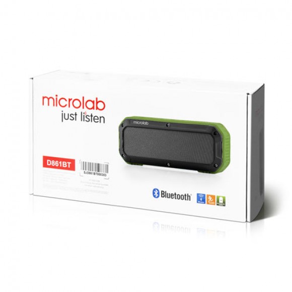 Портативная колонка Microlab D861BT black/green