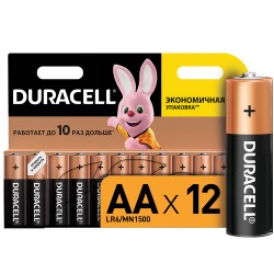 Батарейки DURACELL AA (LR6), экономичная упаковка, 12 шт