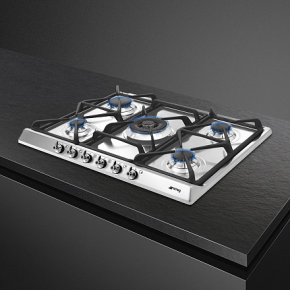 Варочная панель газовая SMEG SE70SGH-5 нержавеющая сталь
