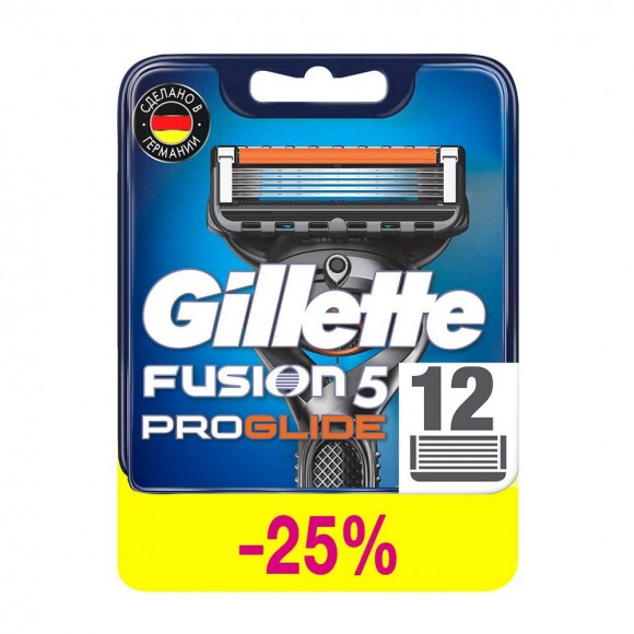 Сменные кассеты для бритья Gillette Fusion5 ProGlide, 12 шт