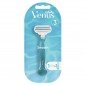 Женская бритва Gillette Venus + 1 кассета+Гель для бритья Satin Care для женщин для чувствительной кожи Aloe Vera, 75 мл