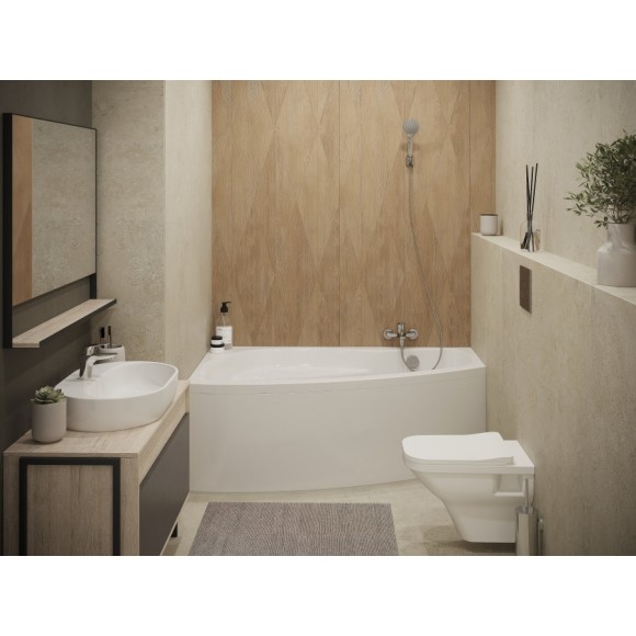 Акриловая ванна Santek Майорка 150х90 R асимметричная белая 1WH111985