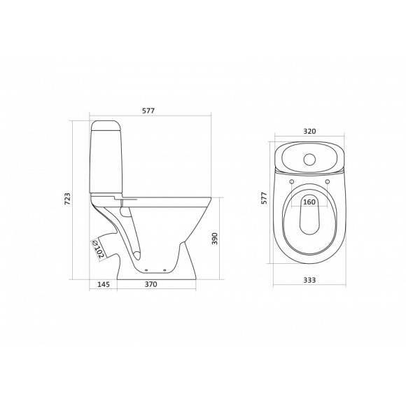  Унитаз-компакт Santek Римини 1WH501523