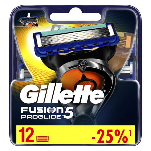 Сменные кассеты для бритья Gillette Fusion5 ProGlide, 4+4+4 (12 шт)