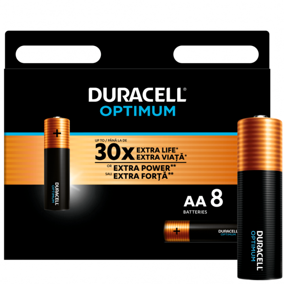 Батарейки Duracell Optimum АА (LR6), 8 шт