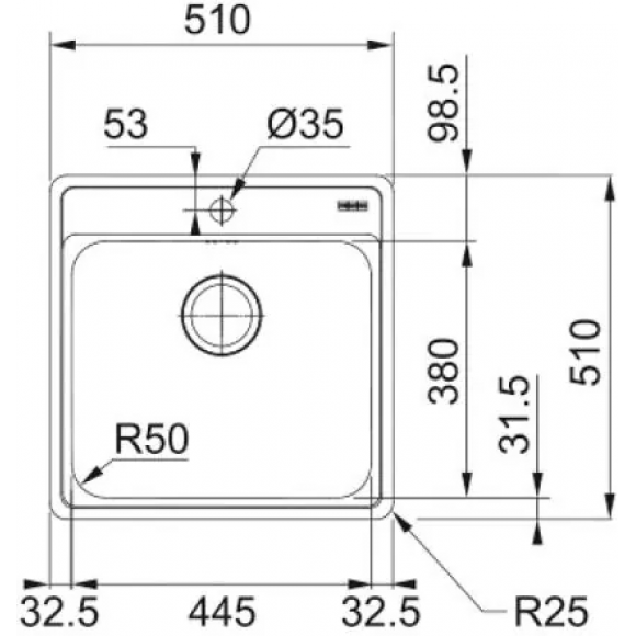 Кухонная мойка Franke BELL BCX 210-51 TL