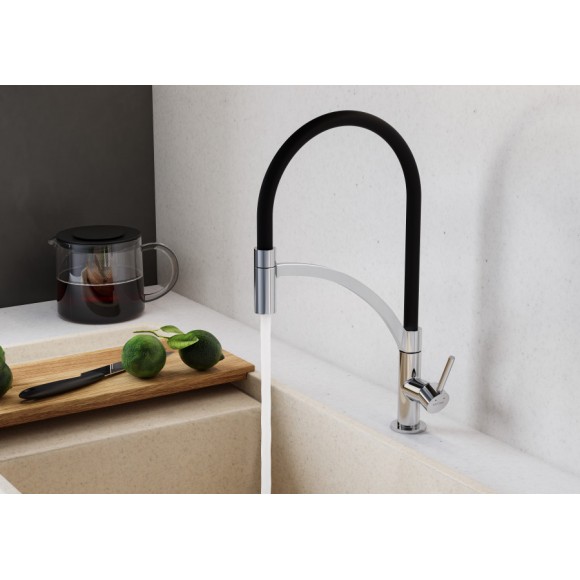 Смеситель Santek Брукс для кухни, гибкий излив, WH5A45013C001