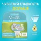 Гель для бритья Satin Care для женщин для чувствительной кожи Aloe Vera, 75 мл+Сменные кассеты для бритвы Gillette Venus Extra Smooth Embrace, 2 шт