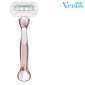 Женская бритва Gillette Venus Extra Smooth Sensitive RoseGold с металлической ручкой