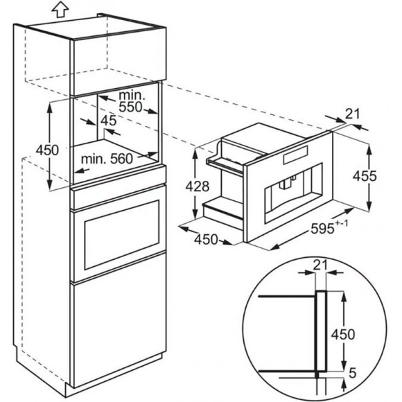 Кофемашина встраиваемая AEG KKK994500M