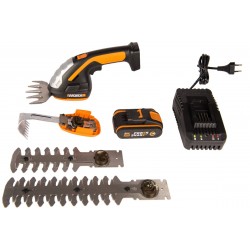 Аккумуляторные ножницы для стрижки травы и кустарников WORX в комплекте с тяпкой WG801E.5