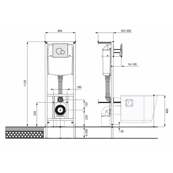 Инсталляция Santek Нео rimless хром 1WH302468