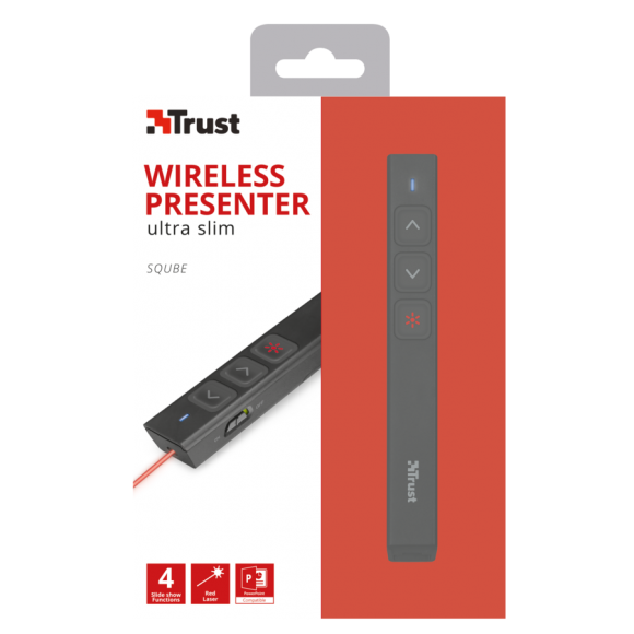 Презентор 21946 Trust SQUBE ультра тонкий с лазерной указкой
