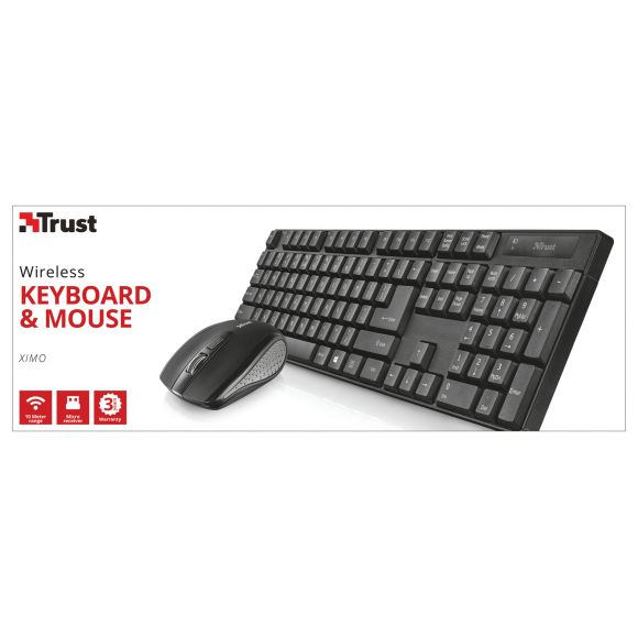 Комплект беспроводной 22130 Trust XIMO клавиатура + мышь