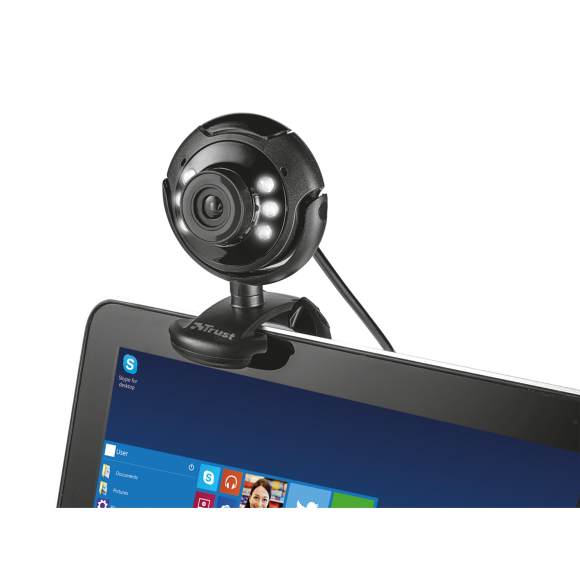 Веб-камера Trust SpotLight Pro с подсветкой и микрофоном (16428)