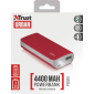 Внешний аккумулятор 21226 Trust PRIMO 4400mAh красный