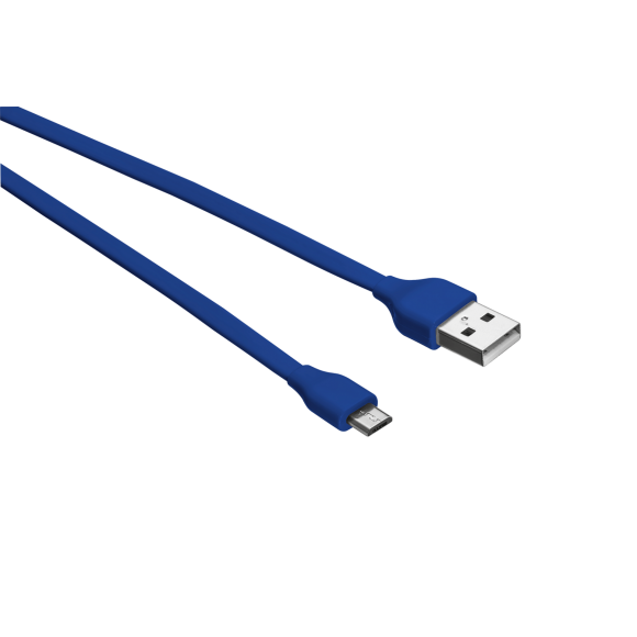 Кабель 20136 Trust MICRO-USB 1м плоский голубой