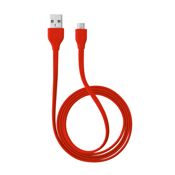 Кабель 20137 Trust MICRO-USB 1м плоский красный