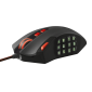 Игровая проводная мышь 19816 Trust GXT 166 MMO лазерная до 16400 dpi 18 клавиш