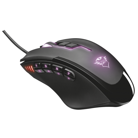Игровая проводная мышь 21726 Trust GXT 164 SIKANDA MMO до 5000 dpi 12 клавиш 4 профиля