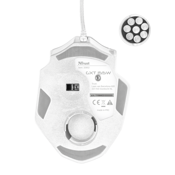Игровая проводная мышь 20852 Trust GXT 155W до 4000 dpi 11 клавиш белый камуфляж