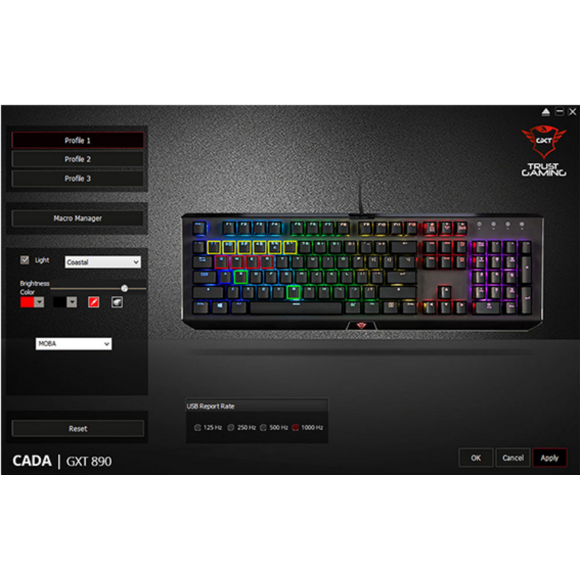 Игровая клавиатура Trust CADA GXT 890 (22690)