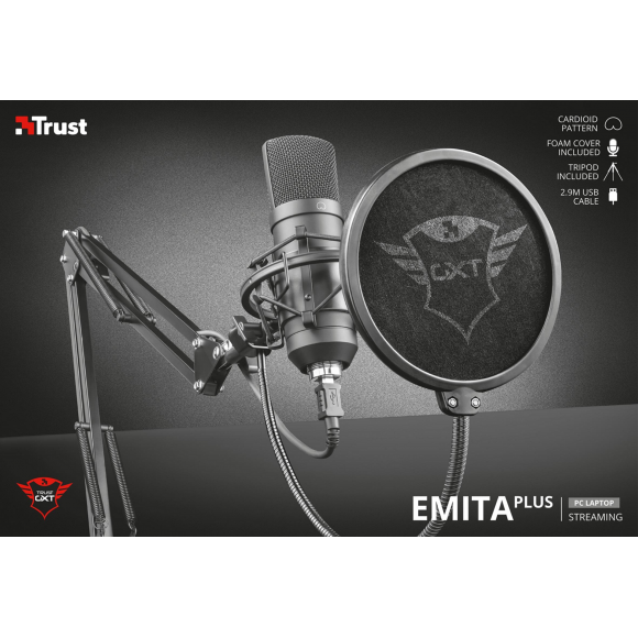 Игровой стрим микрофон Trust GXT 252+ EMITA PLUS (22400)
