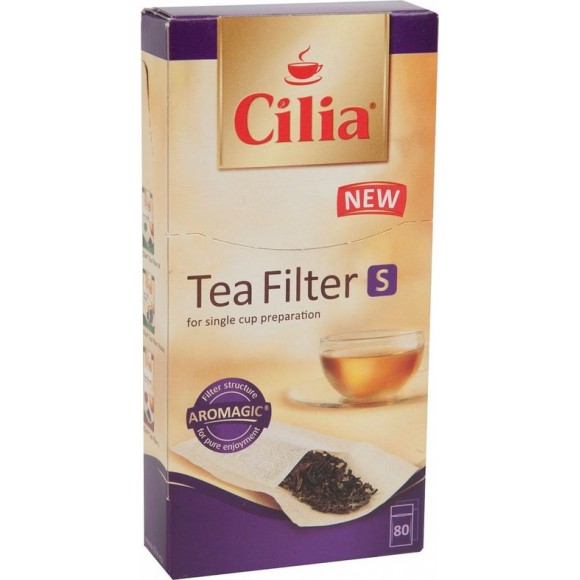 Оригинальные чайные фильтры Cilia, размер S, 80шт.