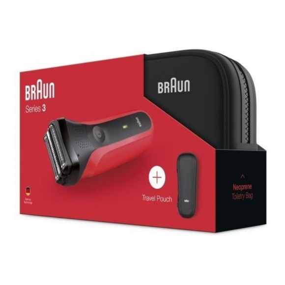 Электробритва Braun Series 3 300ts Red + футляр + несессер