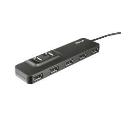 USB-хаб 20576 Trust Oila 7xUSB 2.0 плоский кабель