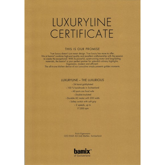 Блендер BAMIX LuxuryLine M200 Gold Queen